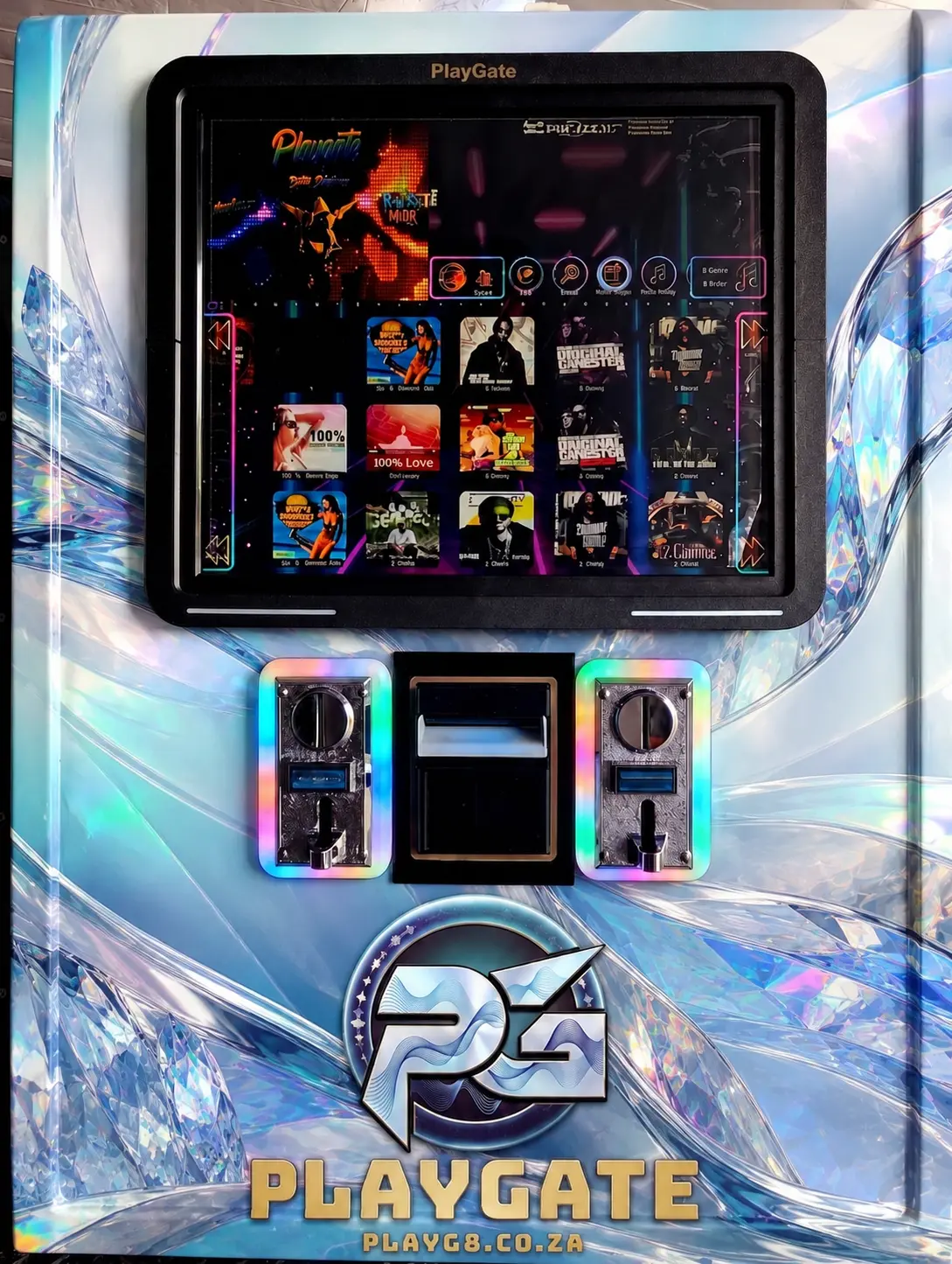 Polar Current PlayGate jukebox, centred front view