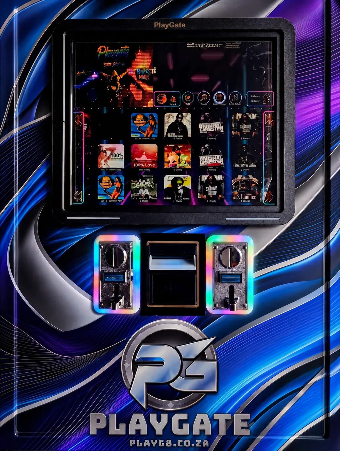 Emerald Signal PlayGate digital jukebox front view